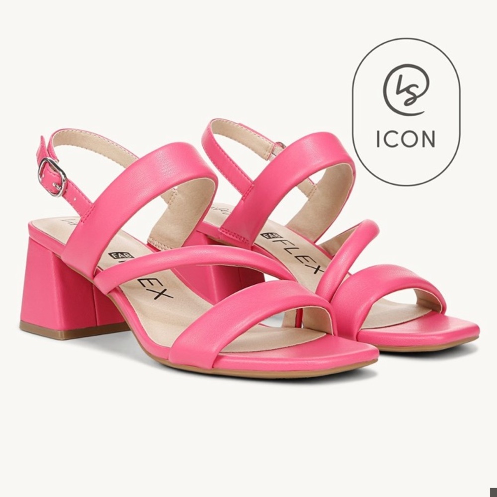 Life Stride French Pink Celia Strappy Sandal Sz 10